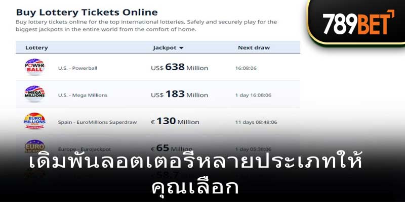 ลอตเตอรี 789bet - ทำนายหมายเลขที่ชนะที่น่าดึงดูด